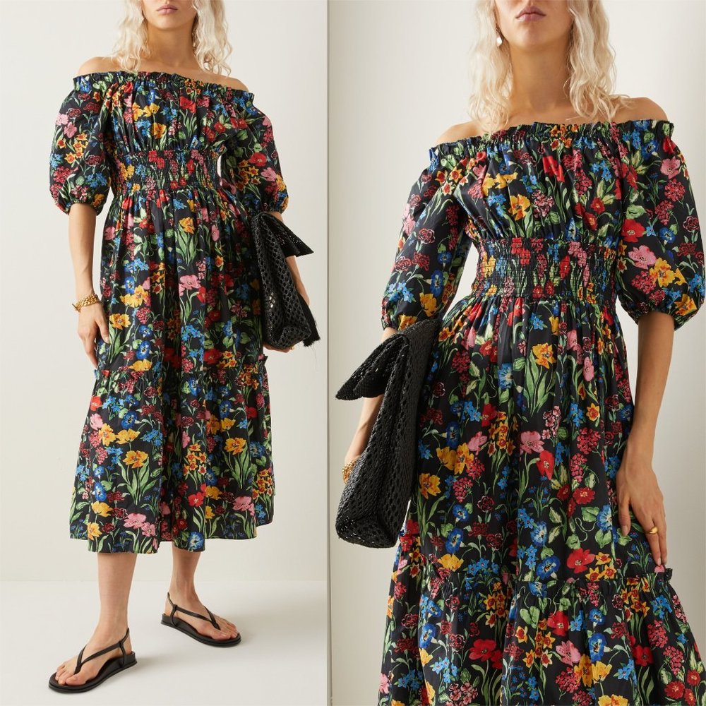 Cara Cara Mimi Dress Floral Garden Black